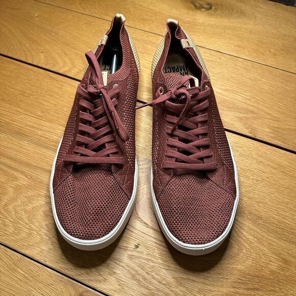 NWOT Saola men’s cannon knit weekendbee maroon sneaker 12 - Picture 1 of 6